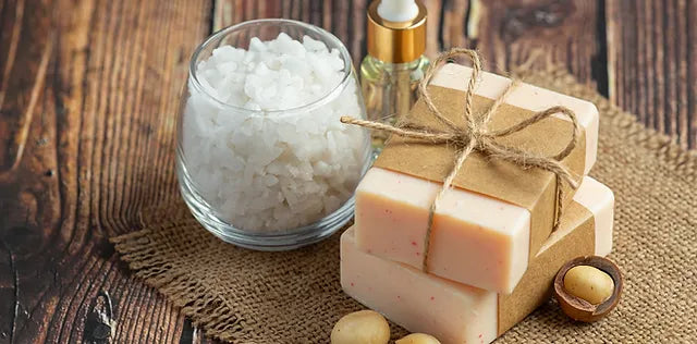 Rice protein soap