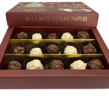 Ema Chocolate Milk and White Chocolate Truffles with Hazelnut Cream Filled- Merry Christmas Box - 250g