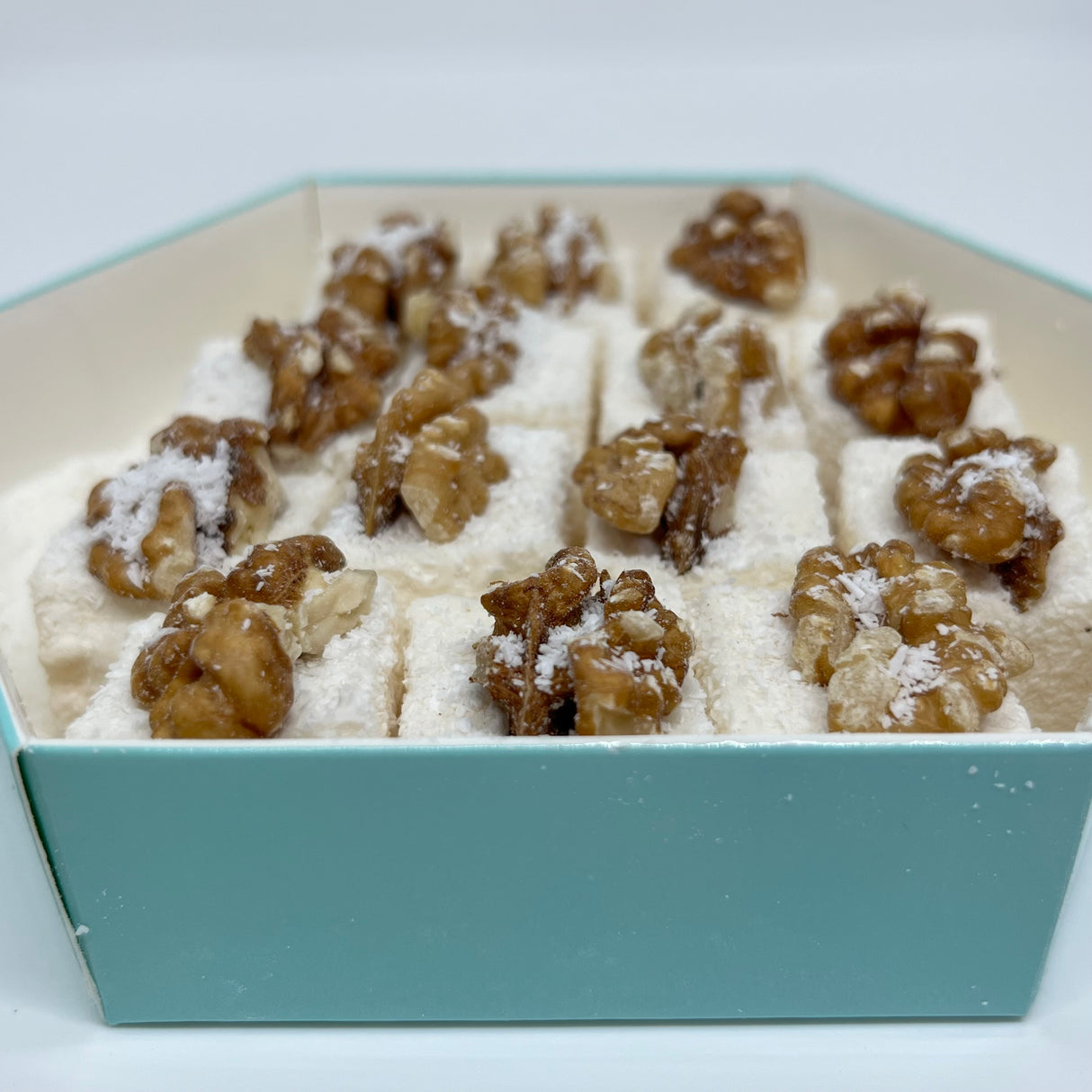 Carsibasi Premium Walnut Sultan Turkish Delight - 300g Hexagonal Box