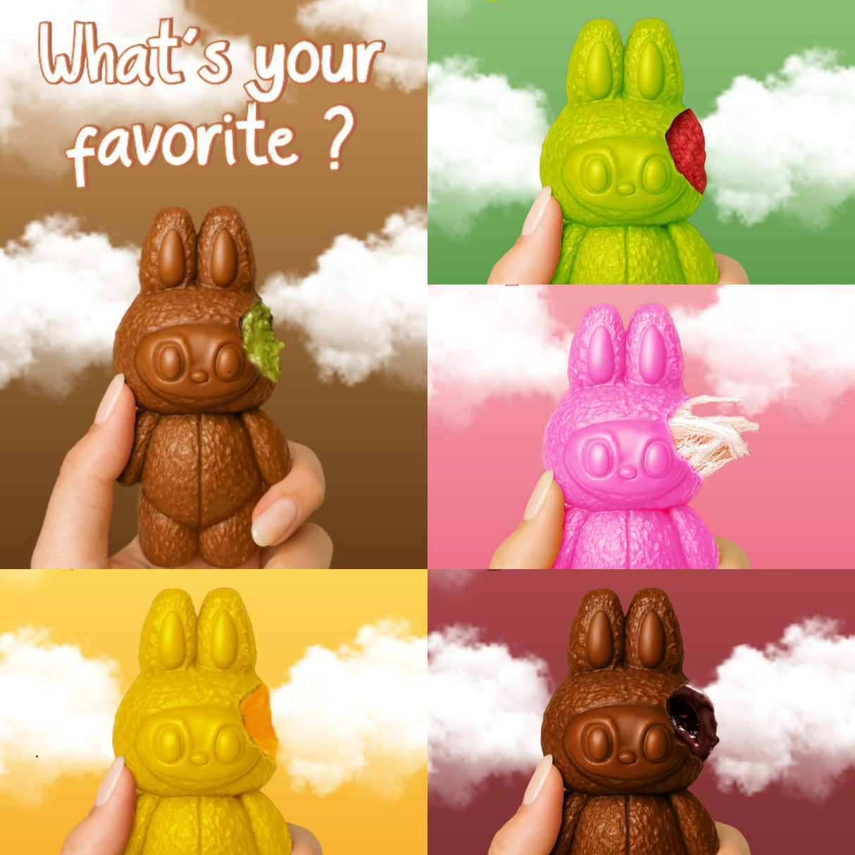Fix Chocolate Limited Edition Collectible Mystery Bunny - Assorted (60g-80g)