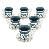 Acar | Turkish Coffee Set of Six - Sultan - Simple - White - TryAladdin