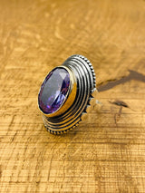 Amethyst Silver Ring - TryAladdin