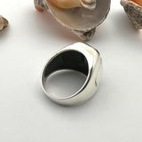 Black Onyx Men's Silver Ring - TryAladdin