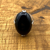 Black Onyx Silver Ring - TryAladdin