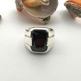 Black Onyx Square Stone Ring - TryAladdin