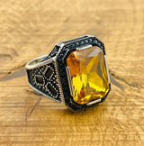 Citrine Silver Ring - TryAladdin