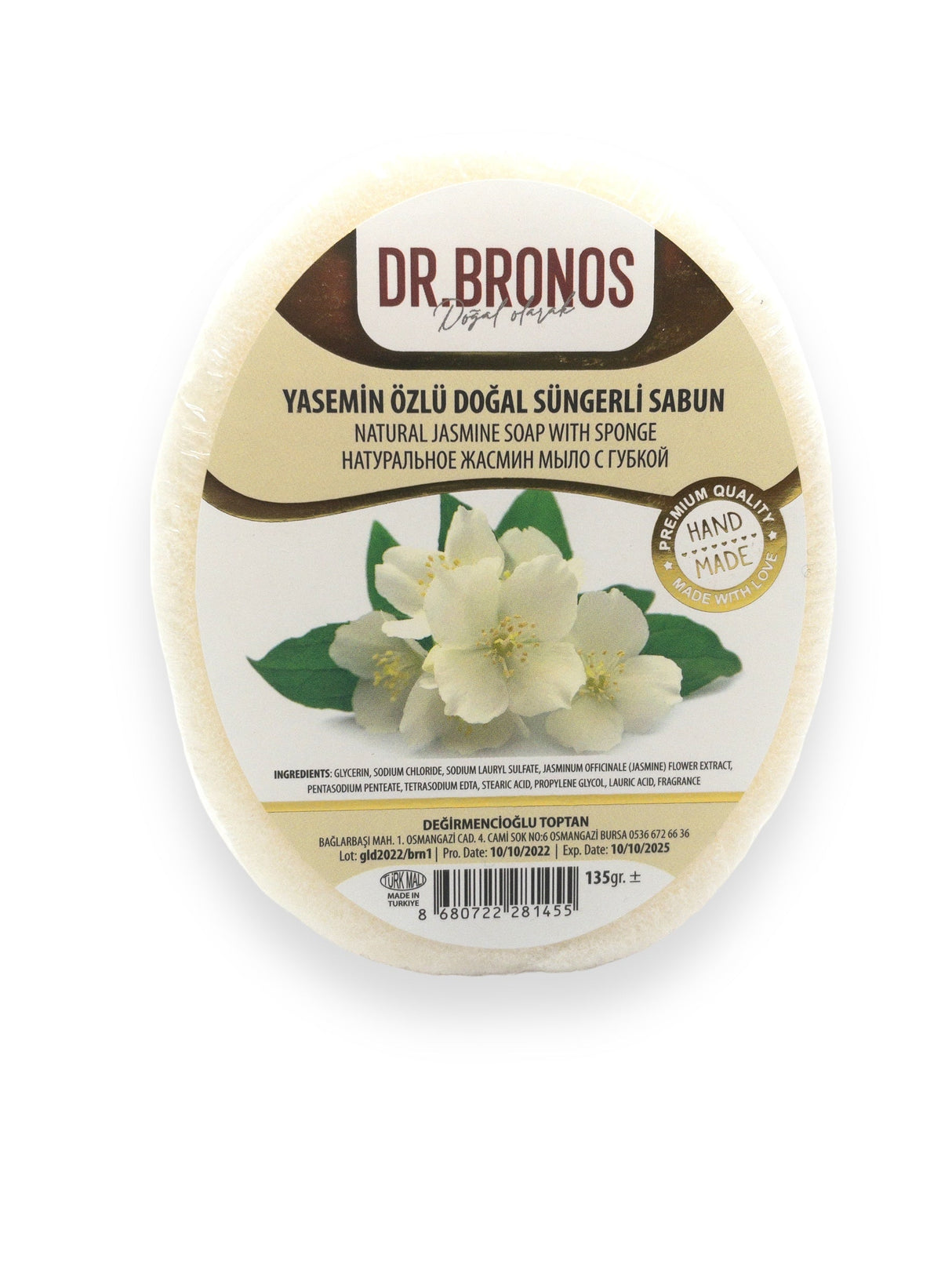 Dr. Bronos | Natural Jasmine Soap with Sponge - TryAladdin