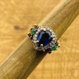 Handcrafted Multi Stone Reversible Ring - TryAladdin