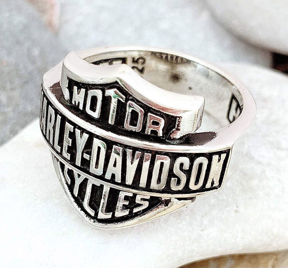 Harley Davidson Ring - 925K Sterling Silver - TryAladdin