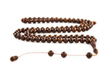 Kuka Wood Tasbih - 99 Beads - 10 mm Dark Color - TryAladdin