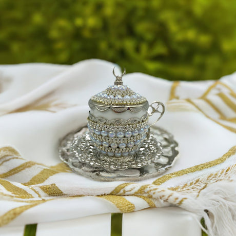 Lavina | Turkish Coffee Cup With Pearl Design - TryAladdin