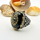 Men's Black Onyx Gemstone Ring - TryAladdin