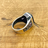 Men's Black Onyx Silver Ring - TryAladdin