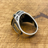 Men's Black Onyx Square Ring - TryAladdin