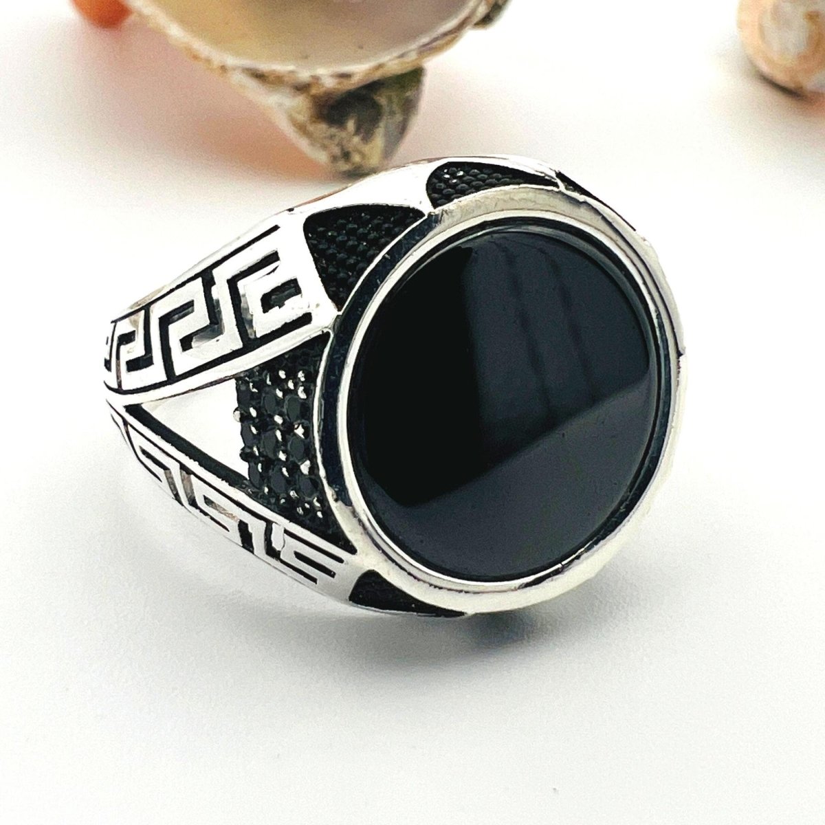 Men's Black Onyx Stone Ring - TryAladdin