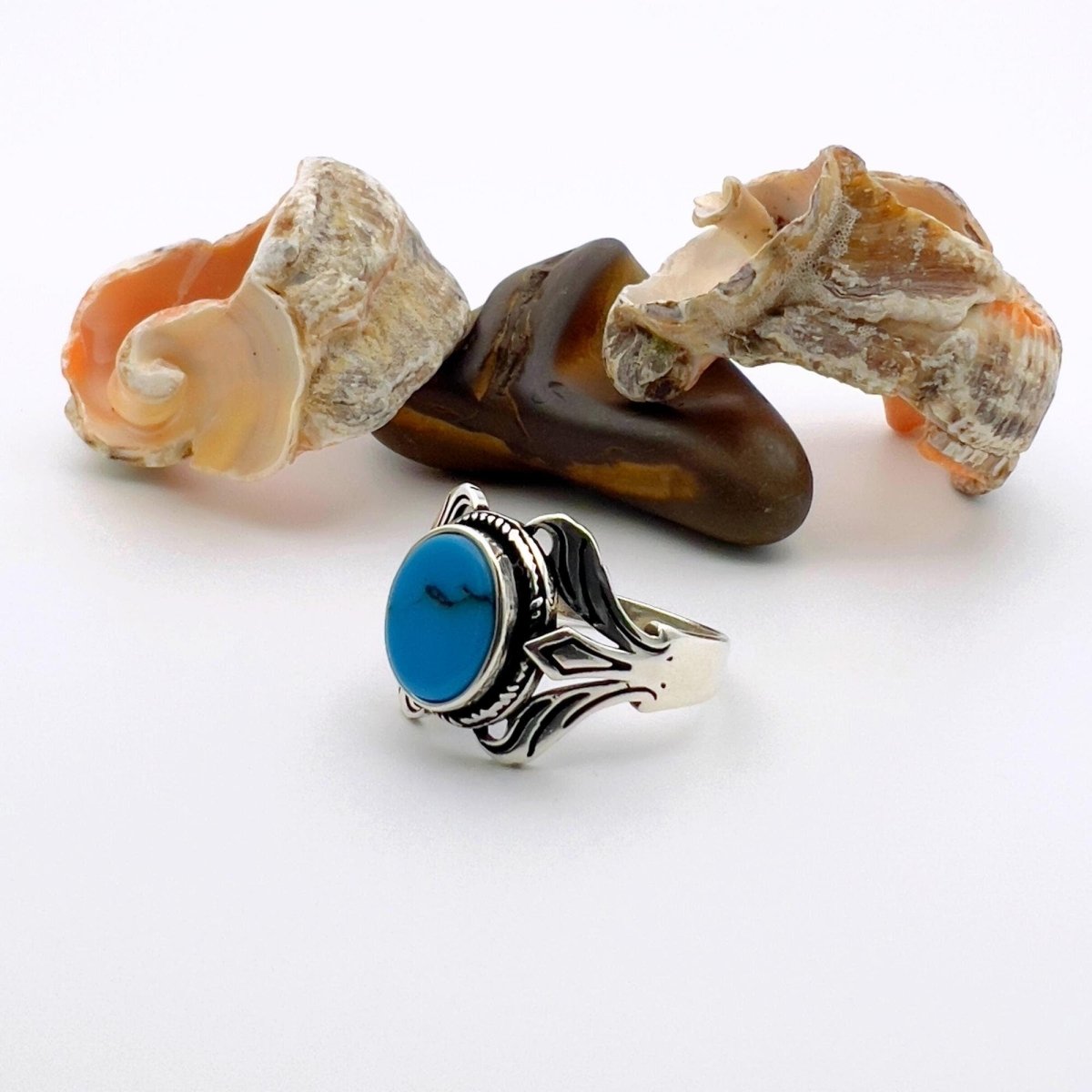 Men's Blue Zircon Silver Ring - TryAladdin