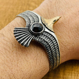 Men's Eagle Adjustable Silver Bracelet - TryAladdin