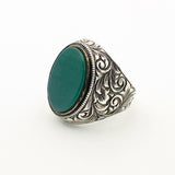 Men’s Green Agate Ottoman Ring - TryAladdin