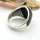 Men's Handmade Silver Onyx Ring - TryAladdin