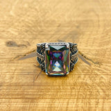 Men's Mystic Topaz Ring - TryAladdin