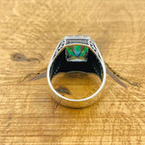 Men's Mystic Topaz Silver Ring - TryAladdin