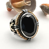 Men's Onyx Silver Ring - TryAladdin