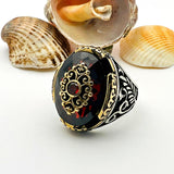 Men's Red Ruby Gemstone Ring - TryAladdin