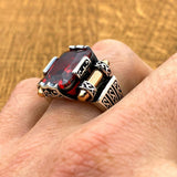 Men's Red Ruby Ring - TryAladdin