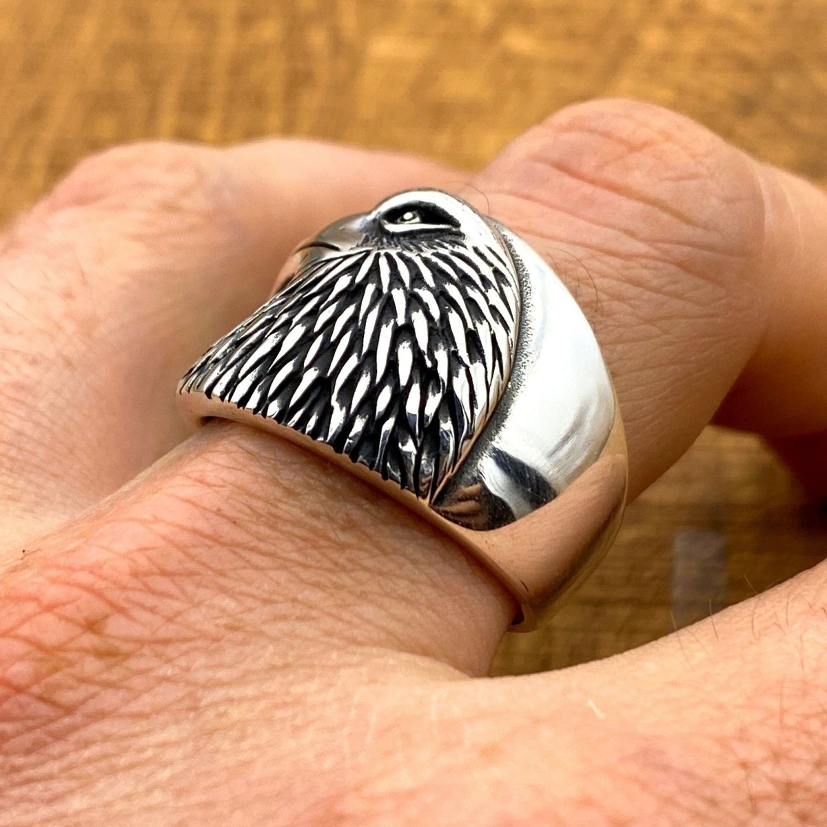 Men's Silver Eagle Ring - TryAladdin