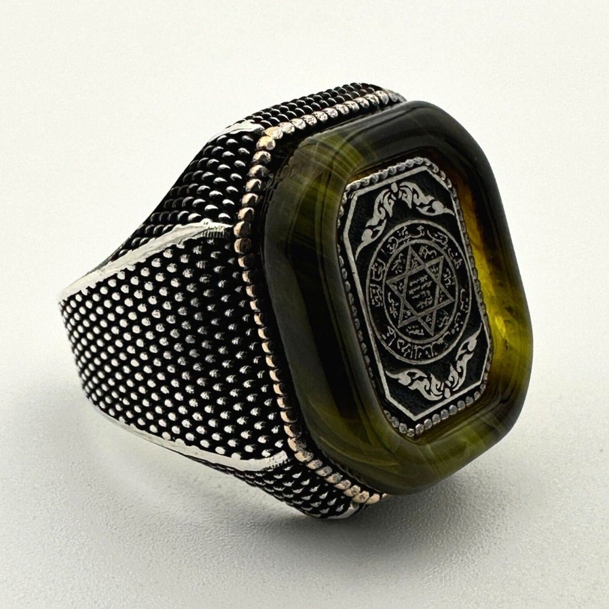 Men's Silver Star of David with Seal of Solomon Ring - TryAladdin