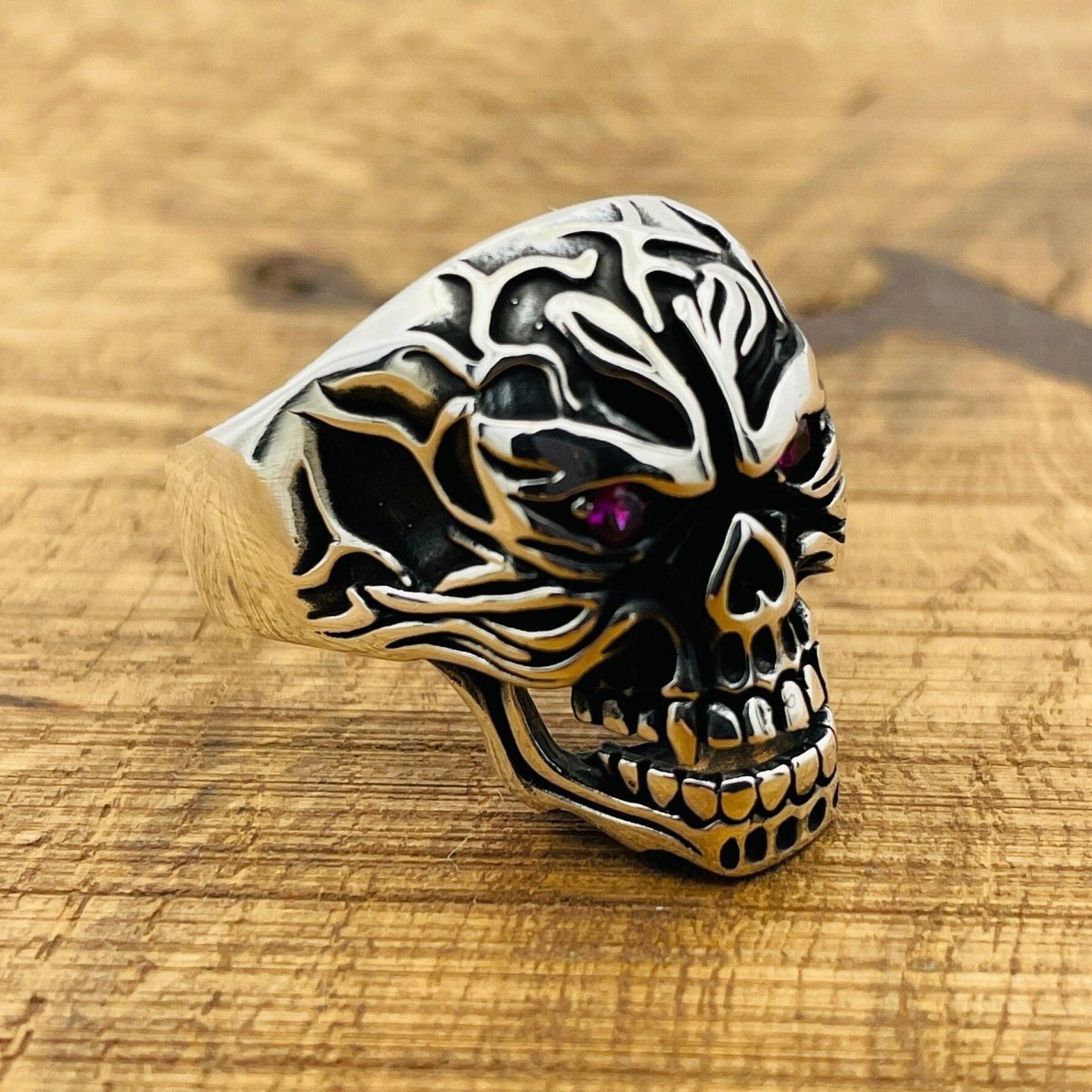 Men's Skull 925 Sterling Silver Ring - TryAladdin