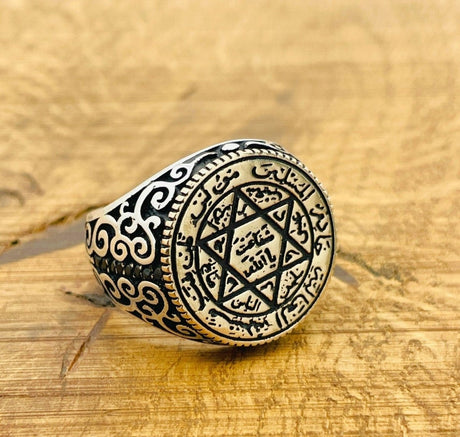 Men's Star of David Silver Ring - TryAladdin