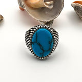 Men’s Turquoise Gemstone Ring - TryAladdin