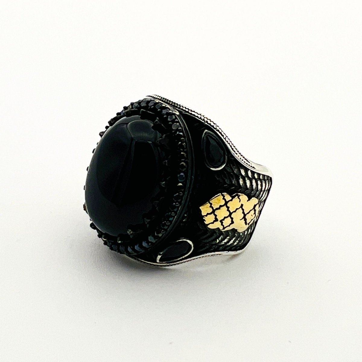 Men's Vintage Onyx Stone Ring - TryAladdin