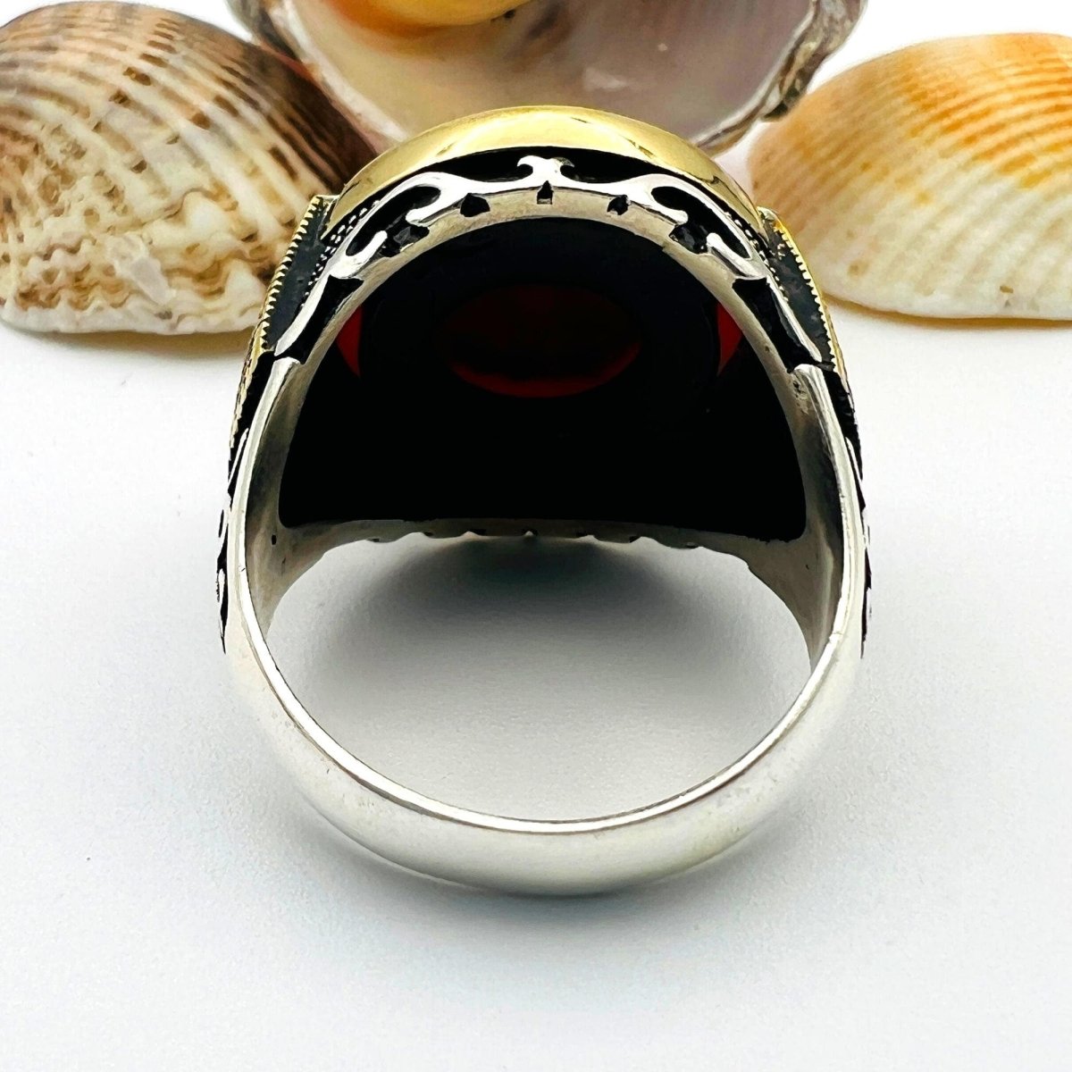 Men's Yemeni Aqeeq Gemstone Ring - TryAladdin