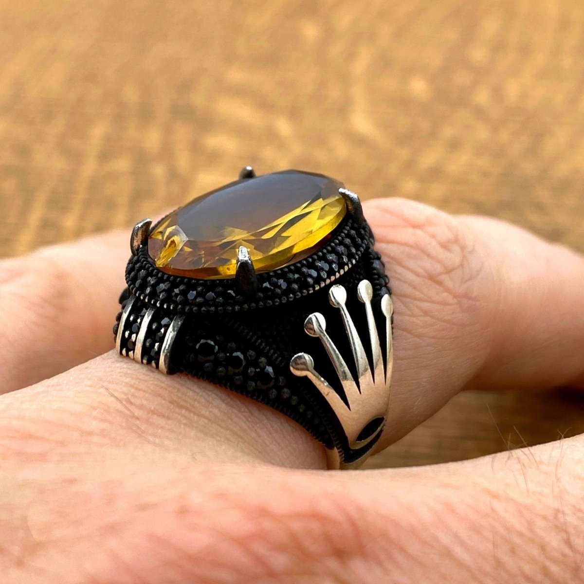 Men's Zultanite Color Changing Stone Silver Ring - TryAladdin