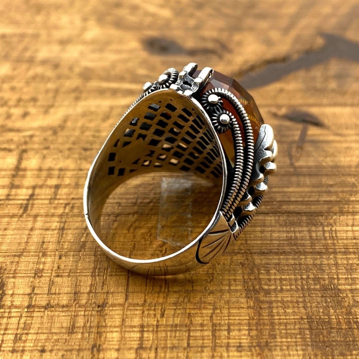 Men's Zultanite Color Changing Stone Silver Ring - TryAladdin