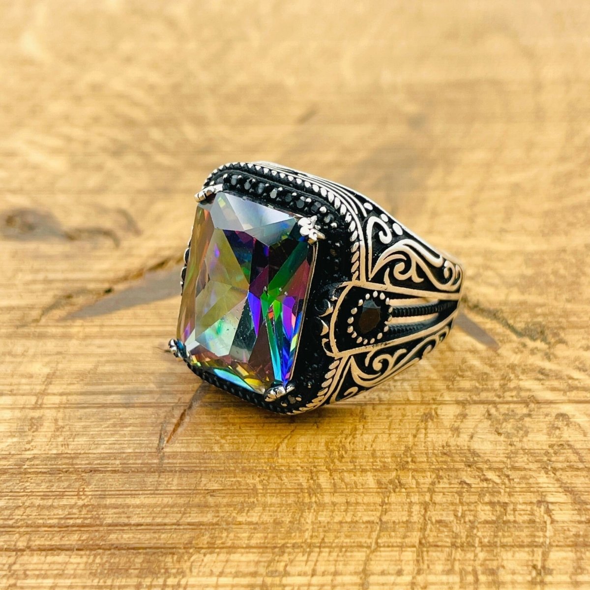 Multi Color Silver Ring - TryAladdin