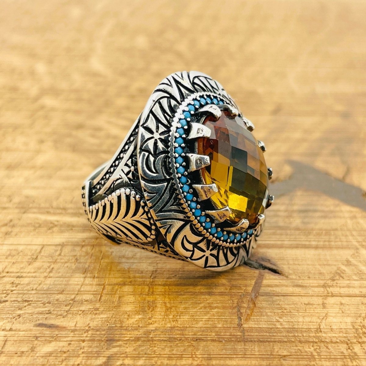 Multi - Color Zultanite Stone Men's Ring - TryAladdin