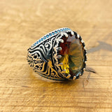 Multi - Color Zultanite Stone Men's Ring - TryAladdin