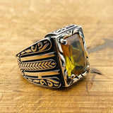 Multi - Color Zultanite Stone Men's Ring - TryAladdin