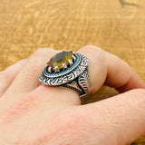 Multi - Color Zultanite Stone Men's Ring - TryAladdin