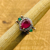 Multi - Stone Reversible Ring - TryAladdin