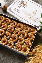 Asi | Nightingale Nest Walnut Baklava in Gift Metal Box - TryAladdin