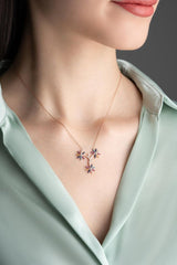 Nereze | Mix Stone 3 - Piece Wildflower Necklace - TryAladdin