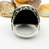 Onyx Men's Silver Ring - TryAladdin