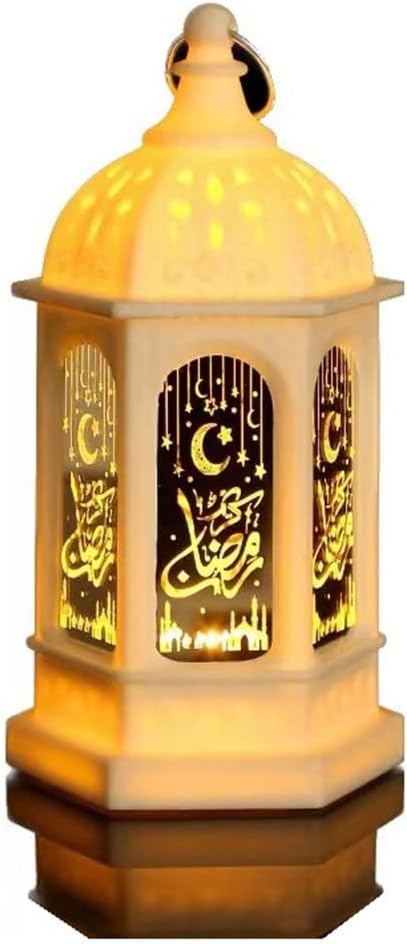 Oval Ramadan Lantern with Ceiling Shades(White) - TryAladdin