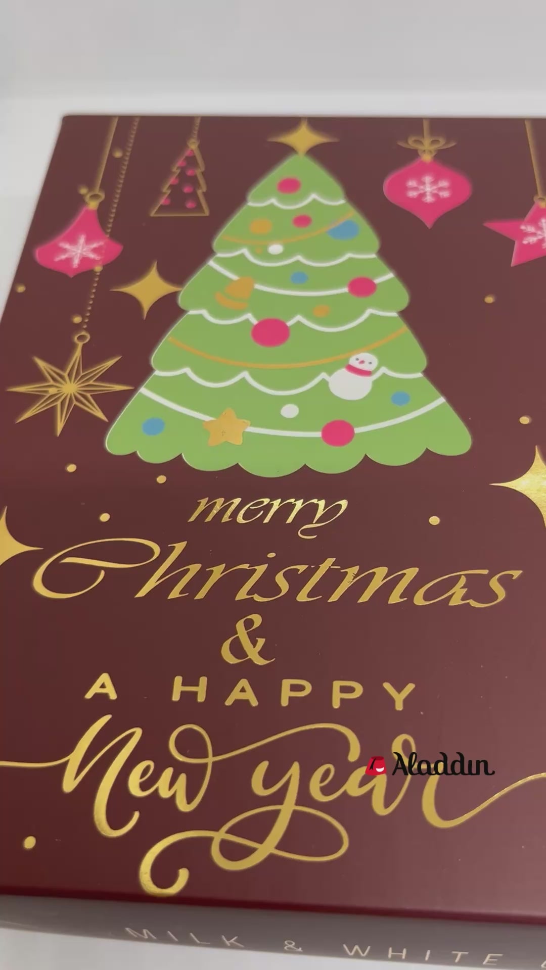 Ema Chocolate Milk and White Chocolate Truffles with Coconut Cream Filled- Merry Christmas Box - 250g