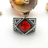 Red Ruby Stone Men's Ring - TryAladdin