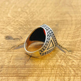 Red Zircon Silver Ring - TryAladdin